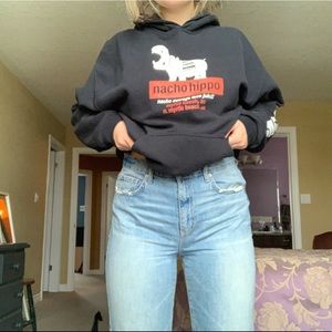 Garage lights wash mom Jeans